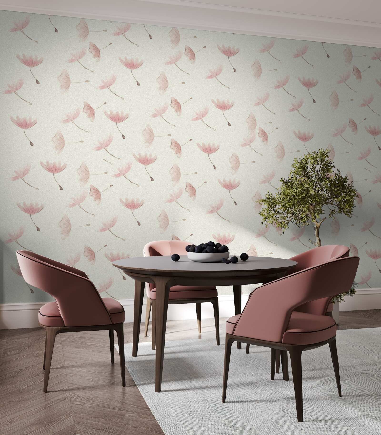 Fotobehang talrijke kleine bloemen