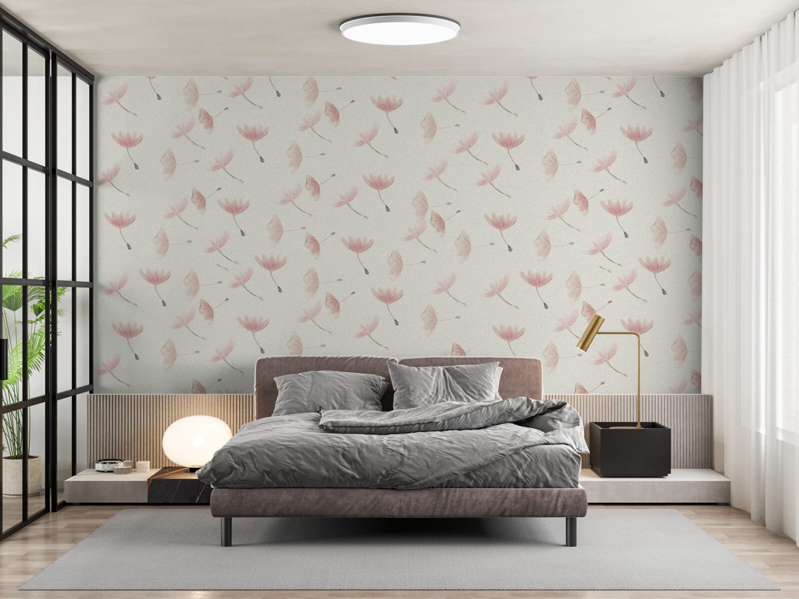 Fotobehang talrijke kleine bloemen