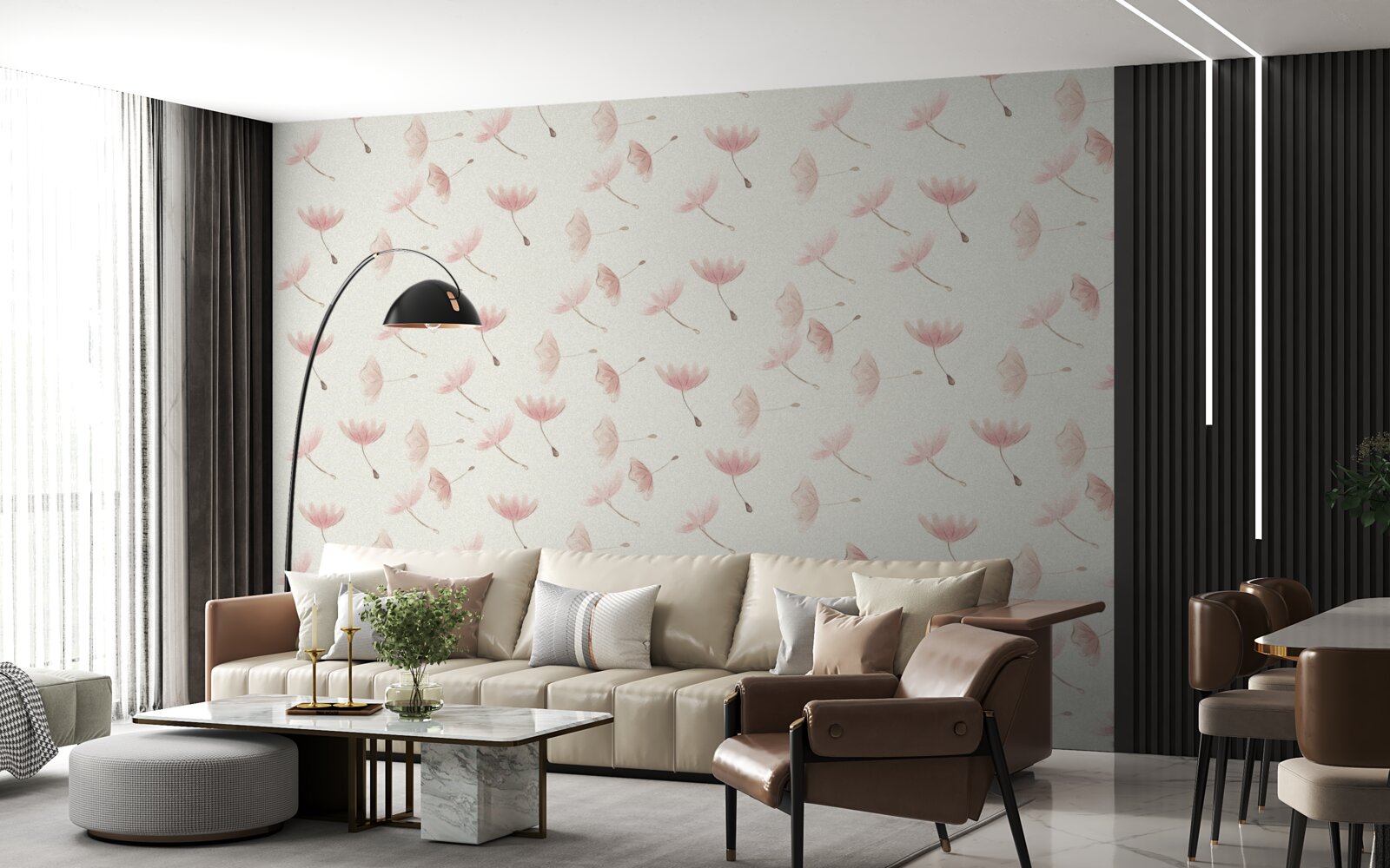 Fotobehang talrijke kleine bloemen