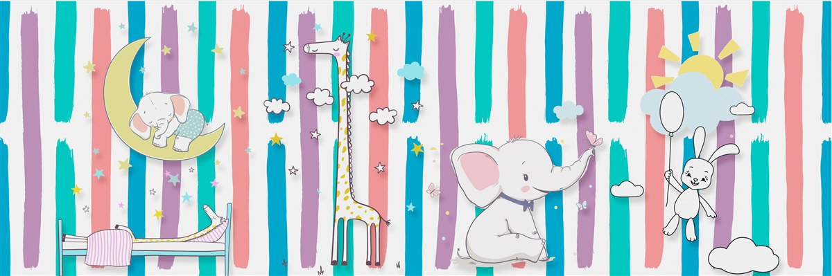 Fotobehang schattige diertjes