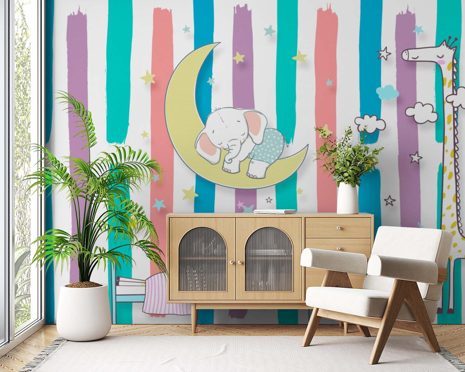 Fotobehang schattige diertjes