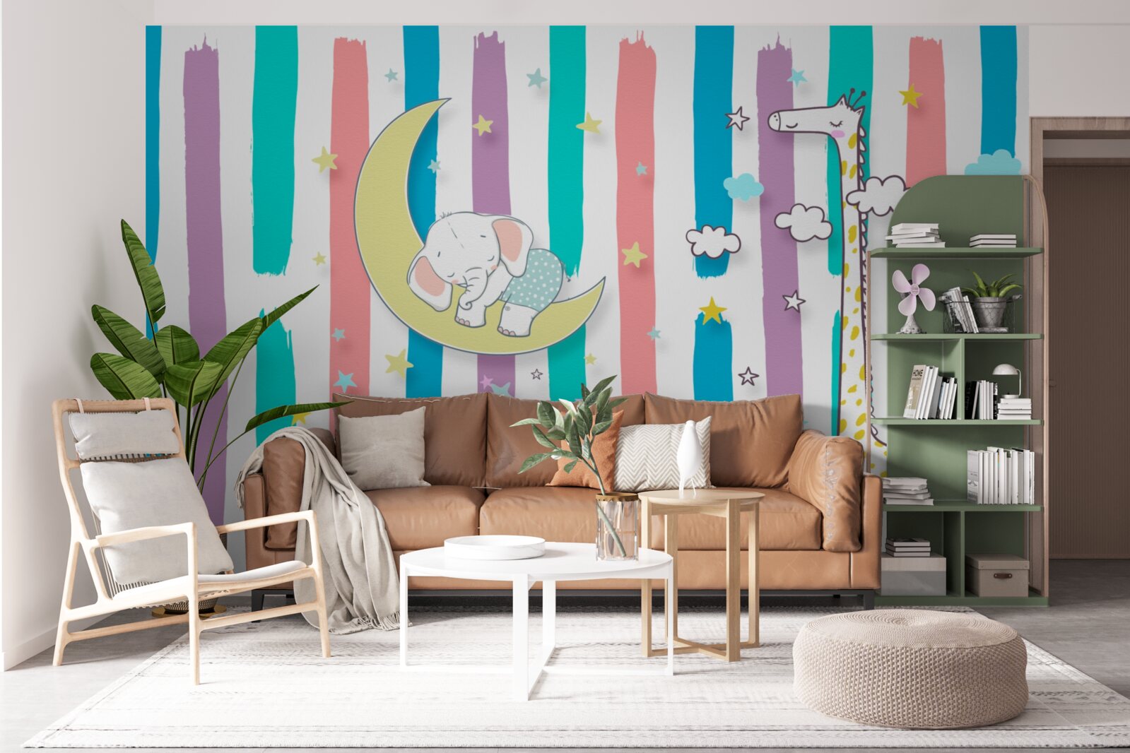 Fotobehang schattige diertjes