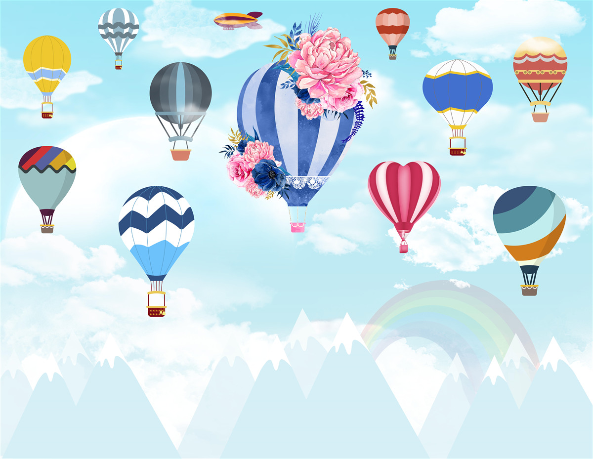 Fotobehang heldere ballen in de lucht