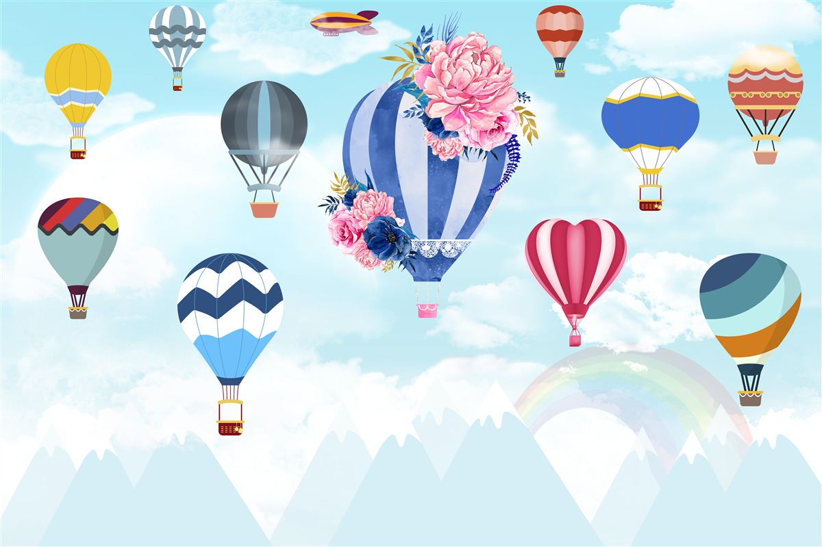 Fotobehang ballen van alle kleuren van de regenboog