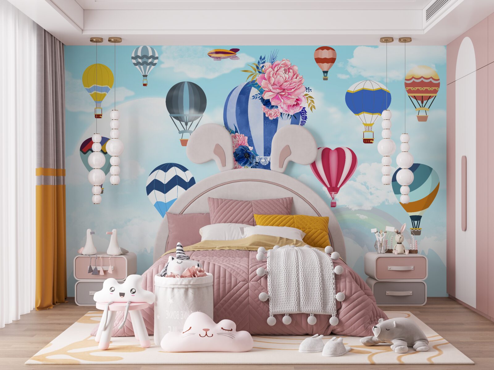 Fotobehang ballen van alle kleuren van de regenboog