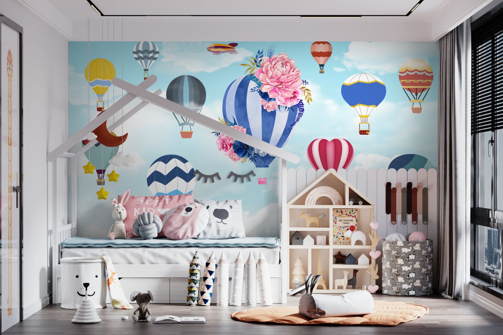 Fotobehang ballen van alle kleuren van de regenboog