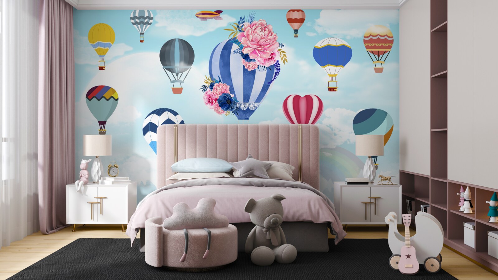 Fotobehang ballen van alle kleuren van de regenboog