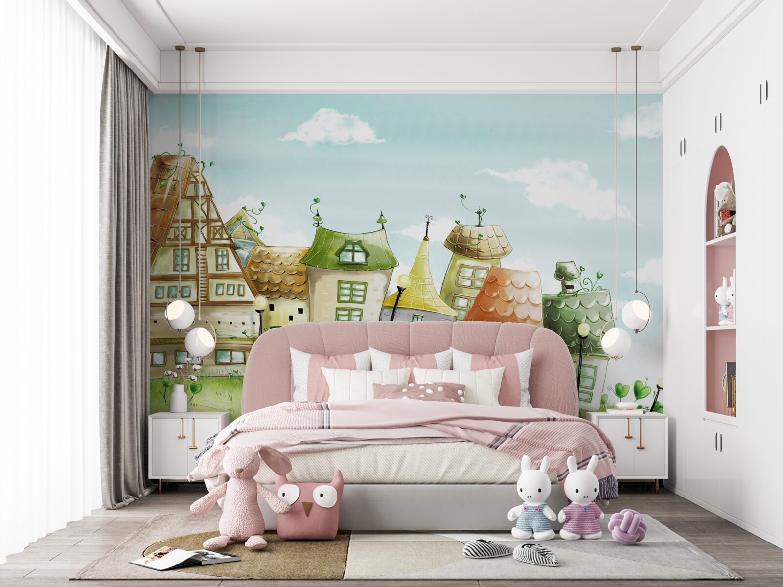 Fotobehang de stad op de foto