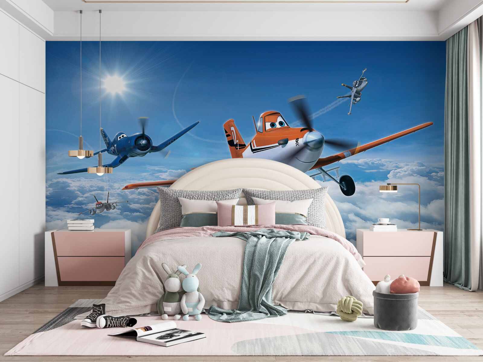 Fotobehang boordapparatuur met camera's