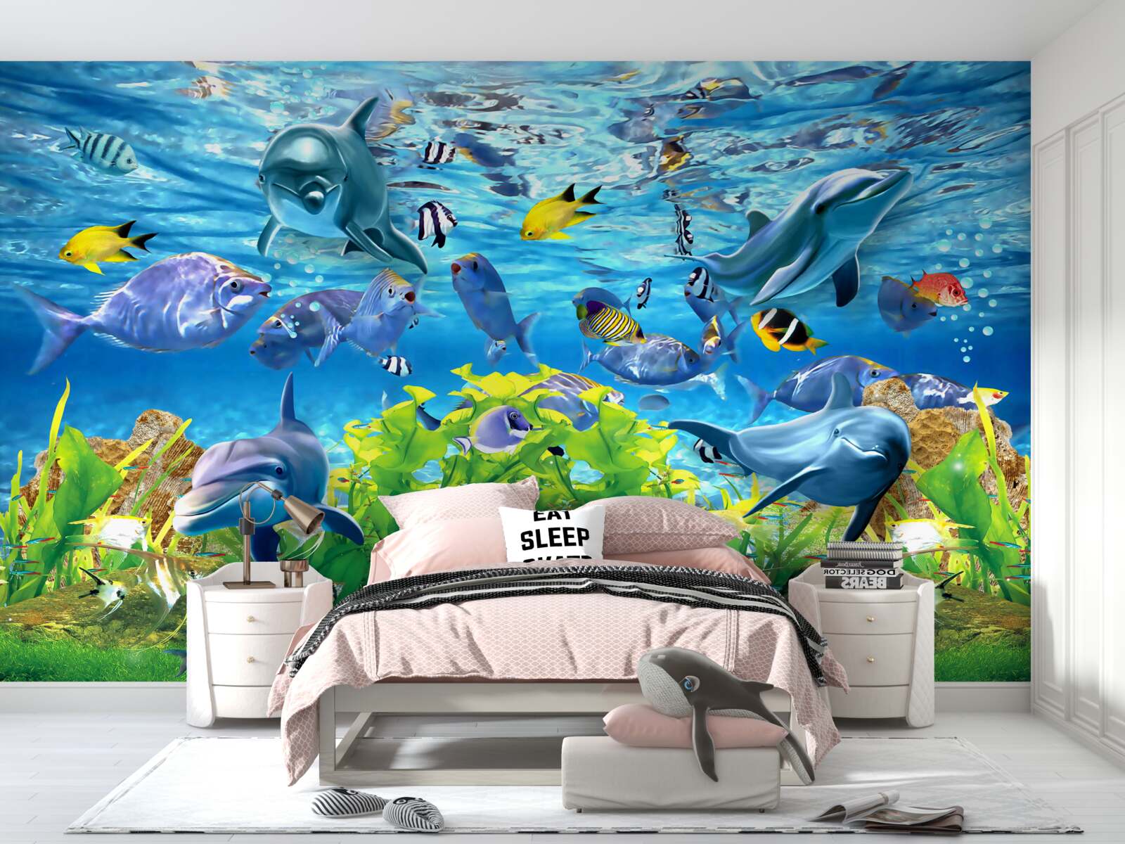 Fotobehang een levendige onderwaterwereld