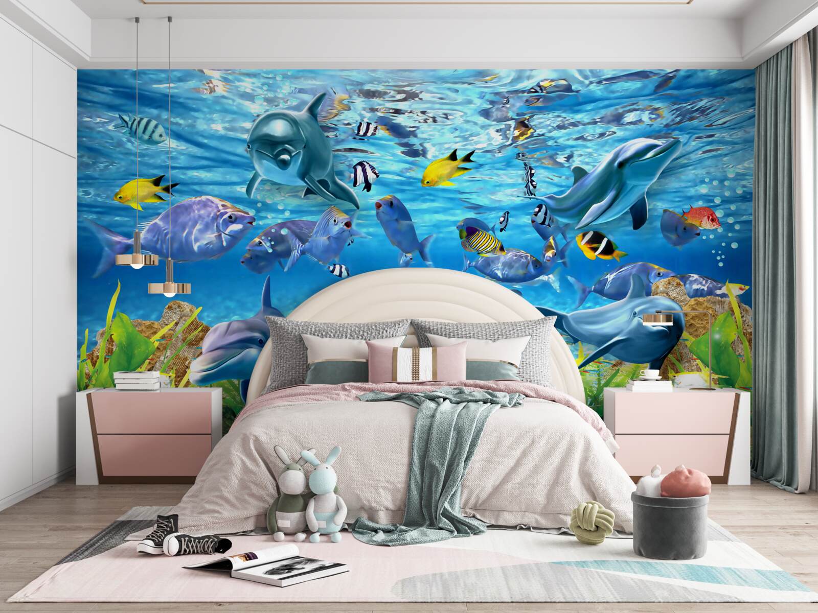 Fotobehang een levendige onderwaterwereld