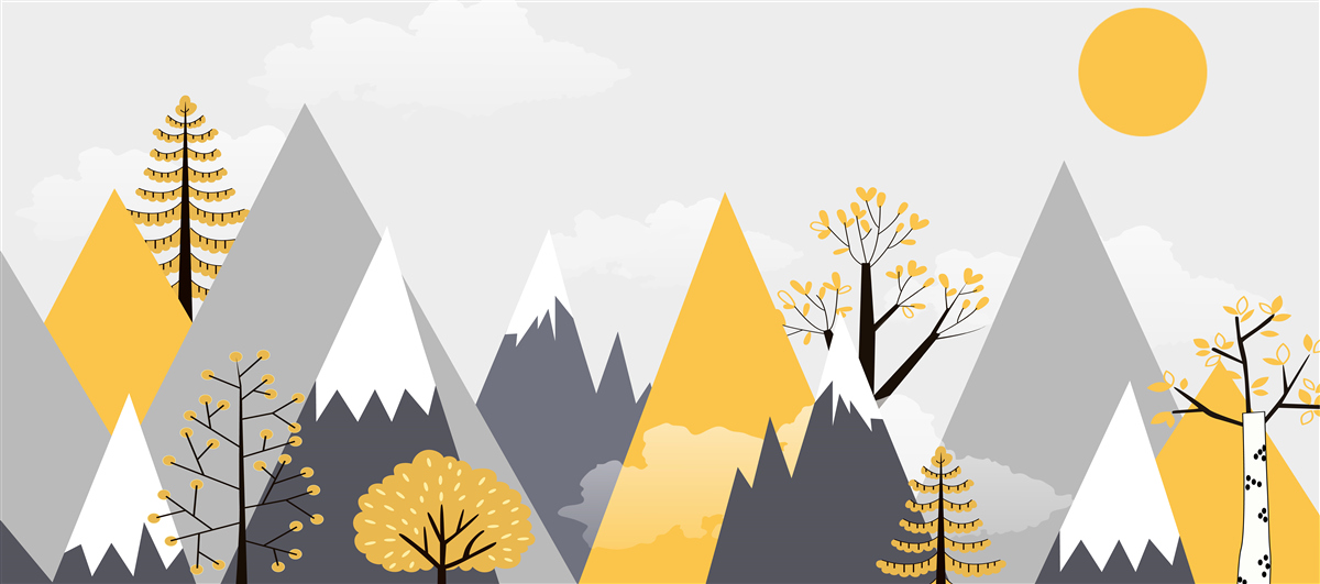 Fotobehang bergtoppen