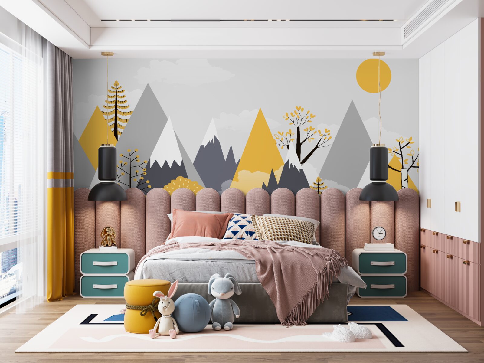 Fotobehang bergtoppen