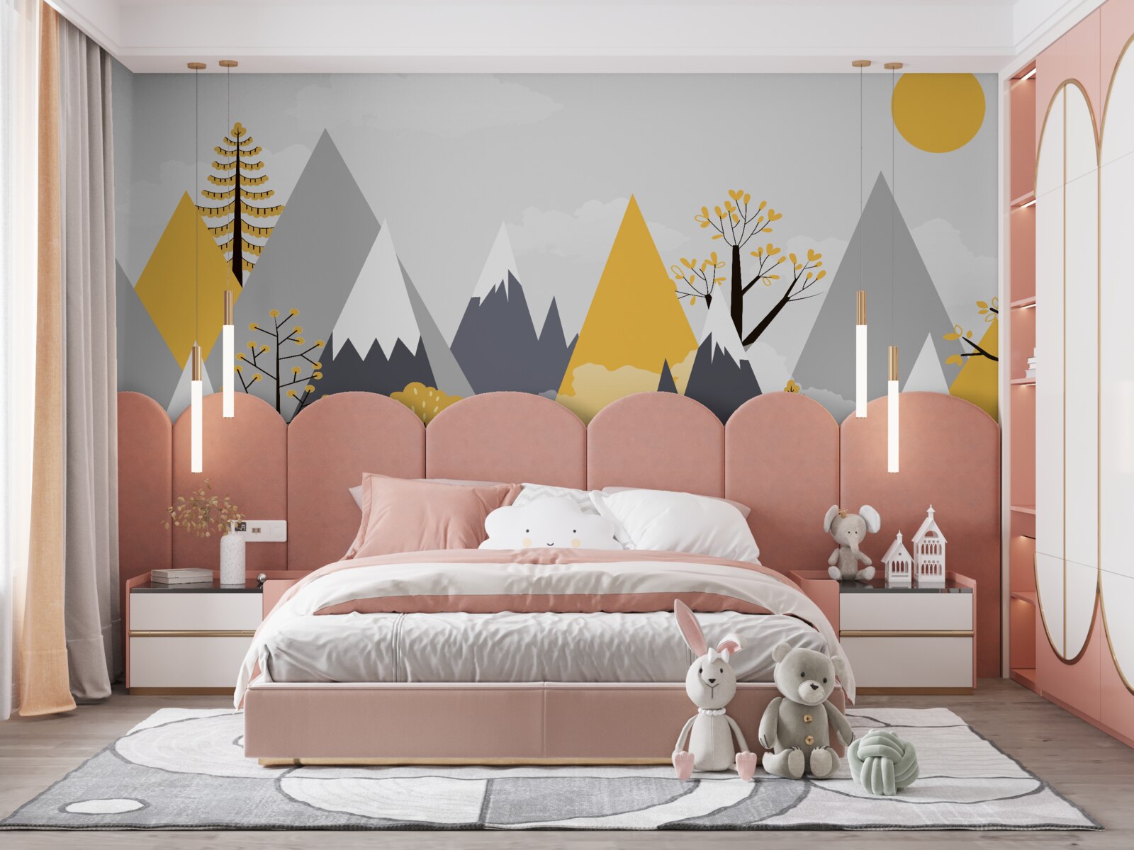 Fotobehang bergtoppen