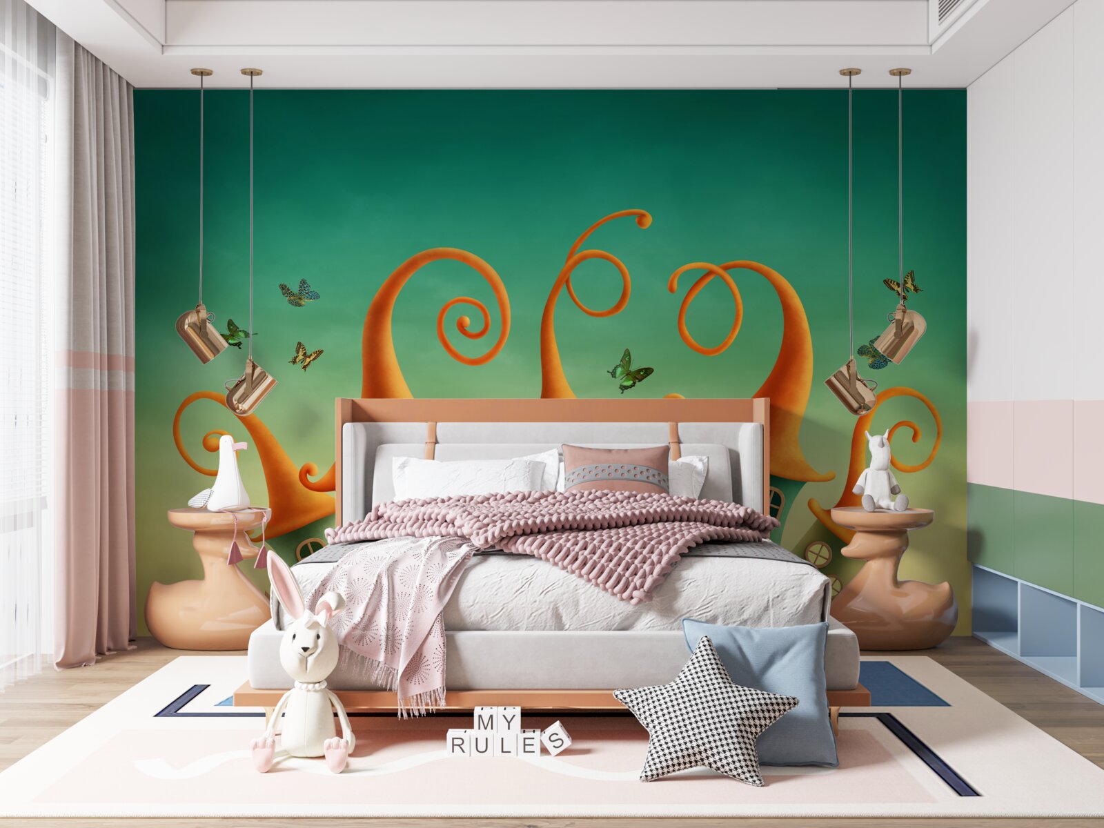 Fotobehang verbazingwekkende sprookjeshuizen