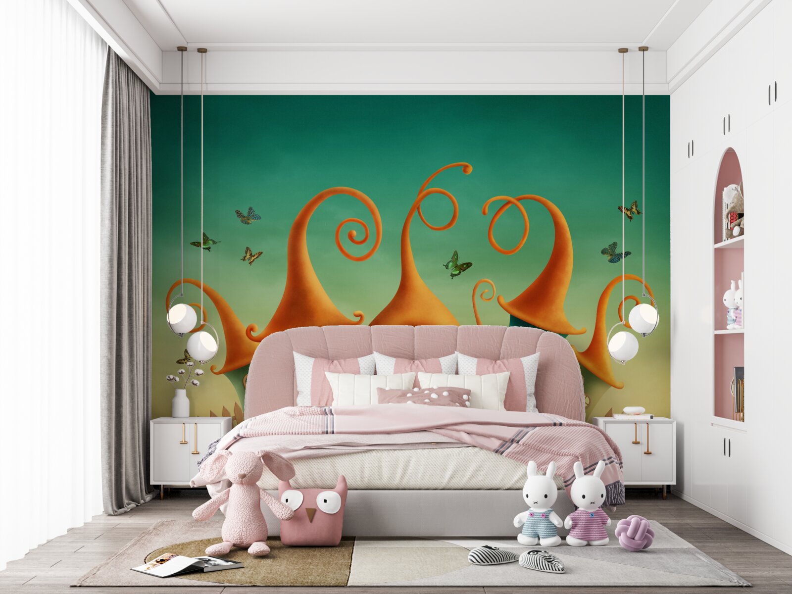 Fotobehang verbazingwekkende sprookjeshuizen