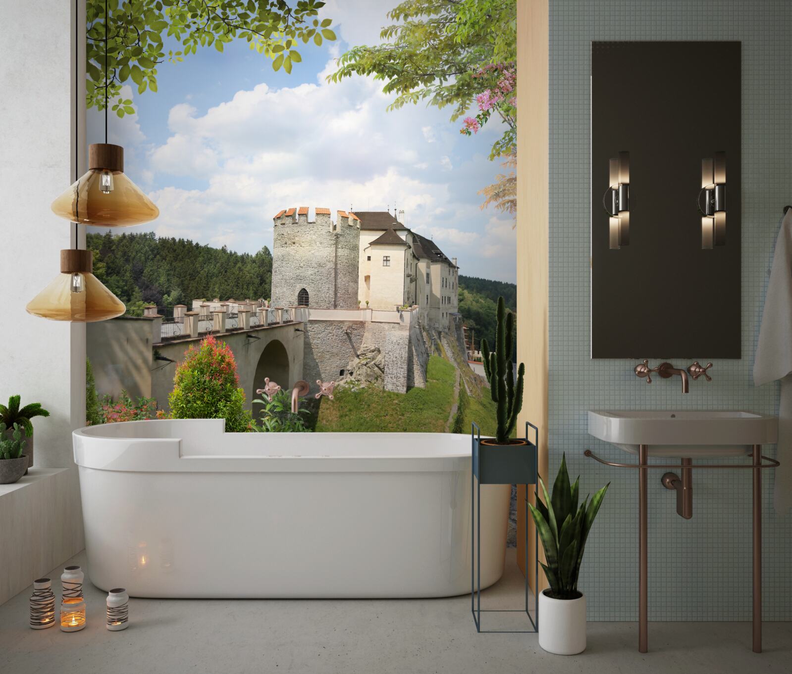 Fotobehang kasteel sternberk in tsjechië