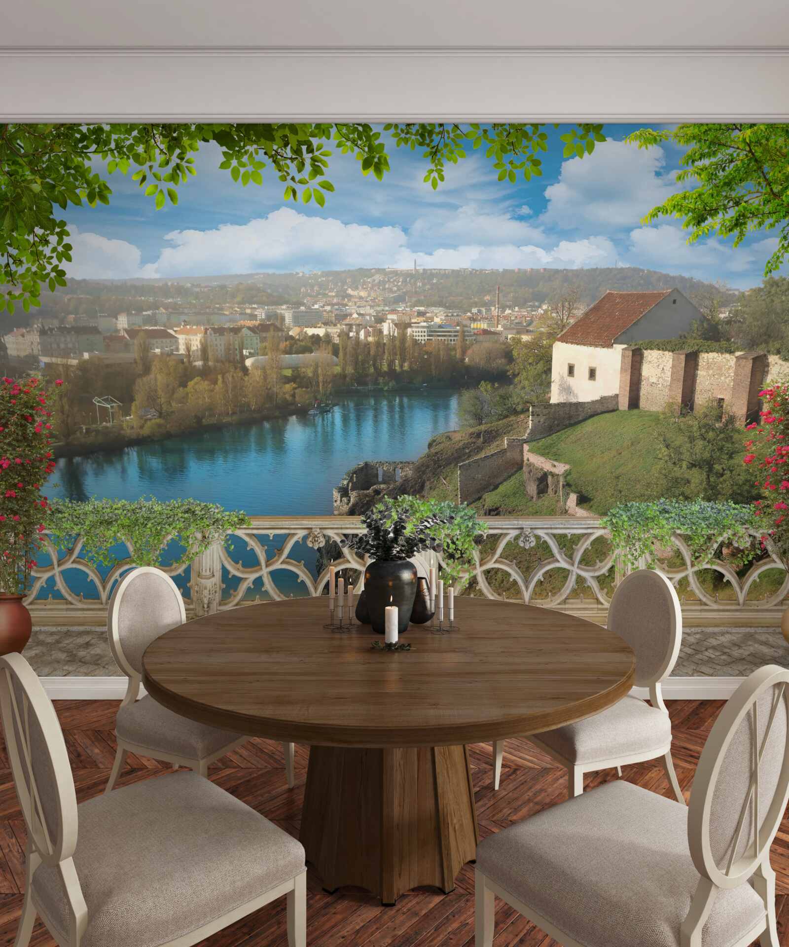 Fotobehang bergnederzetting