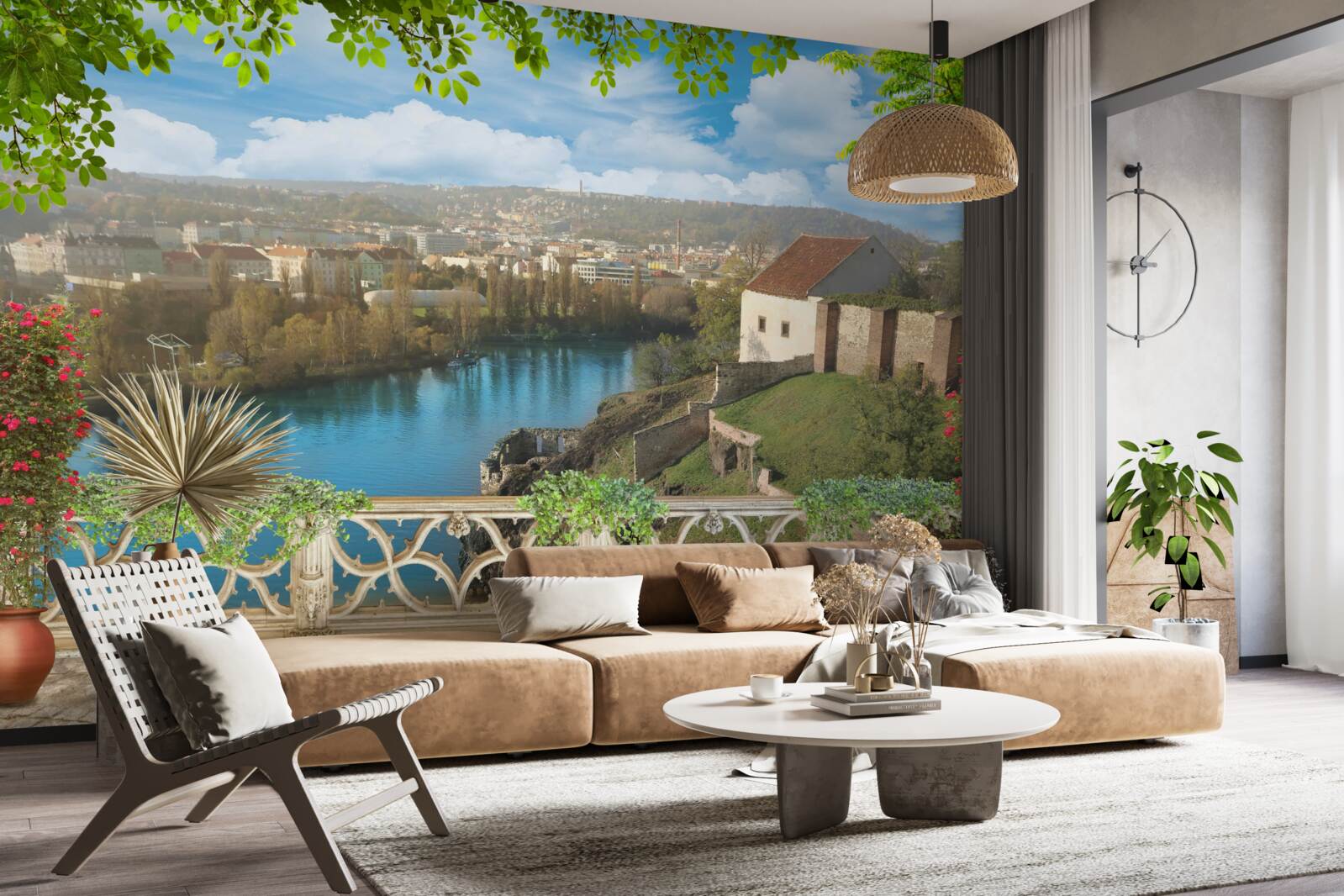 Fotobehang bergnederzetting