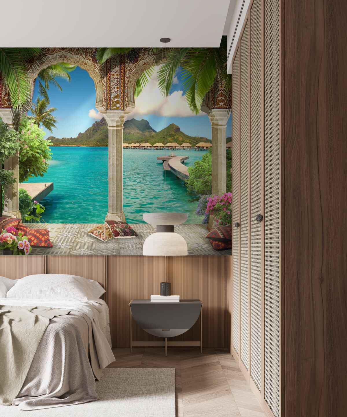 Fotobehang heerlijk terras om te ontspannen