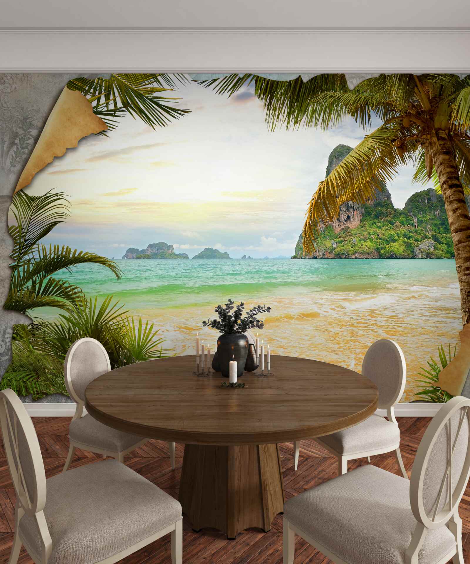 Fotobehang oceaan en kliffen