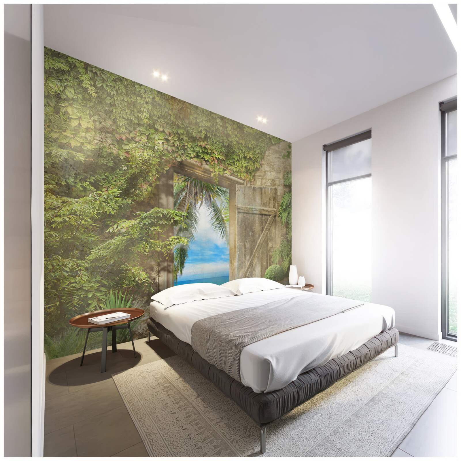 Fotobehang toegang tot de zee en het zandstrand