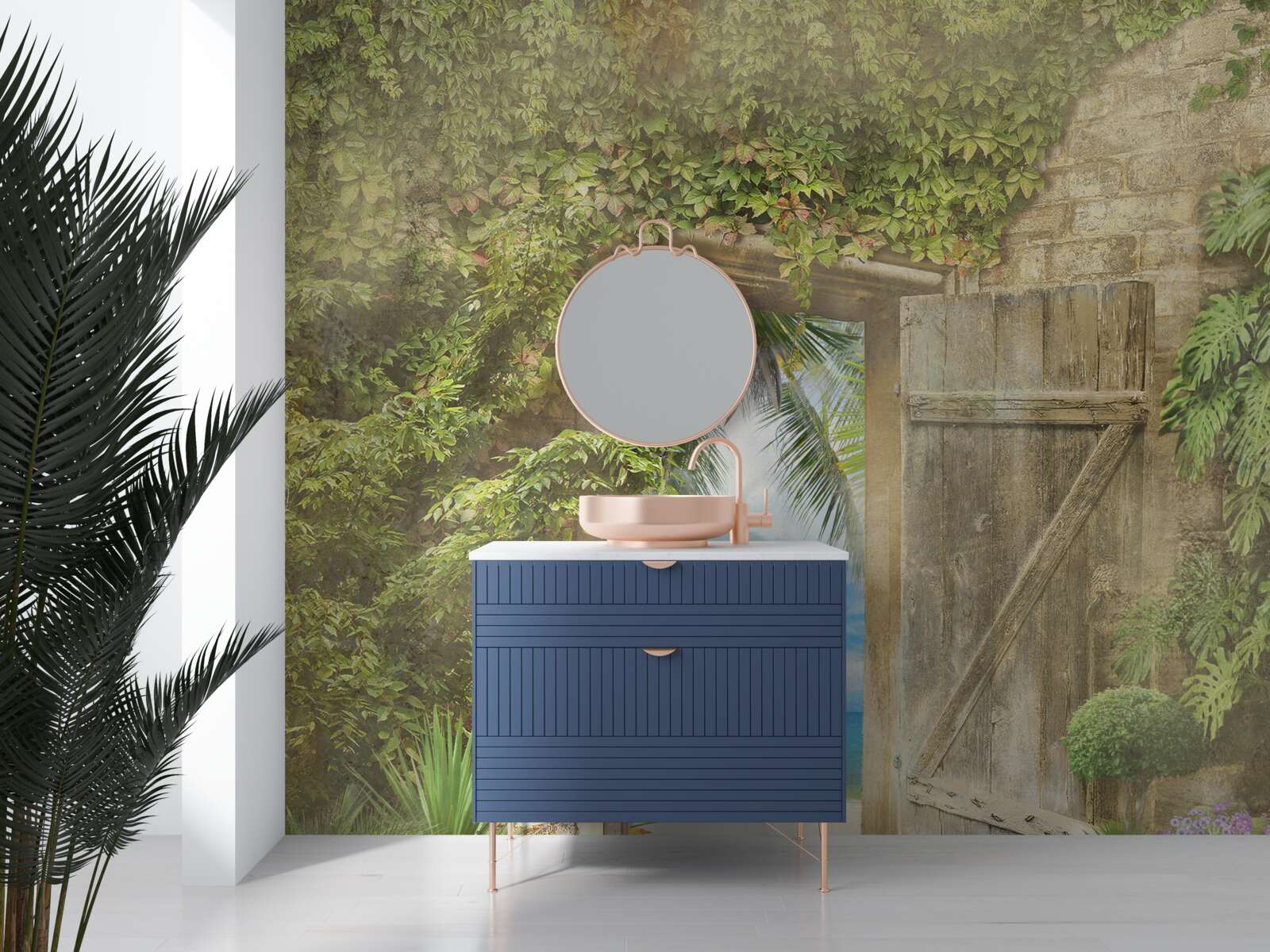 Fotobehang toegang tot de zee en het zandstrand