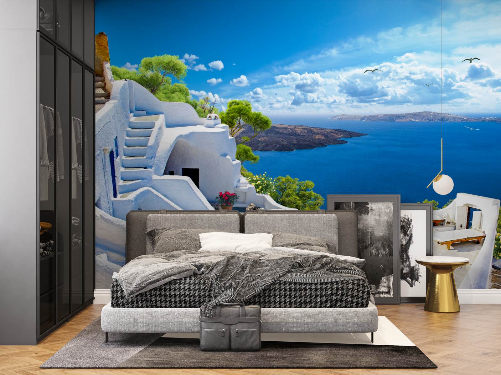 Fotobehang het eiland santorini in griekenland