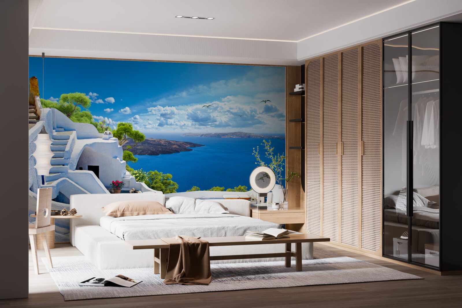 Fotobehang het eiland santorini in griekenland