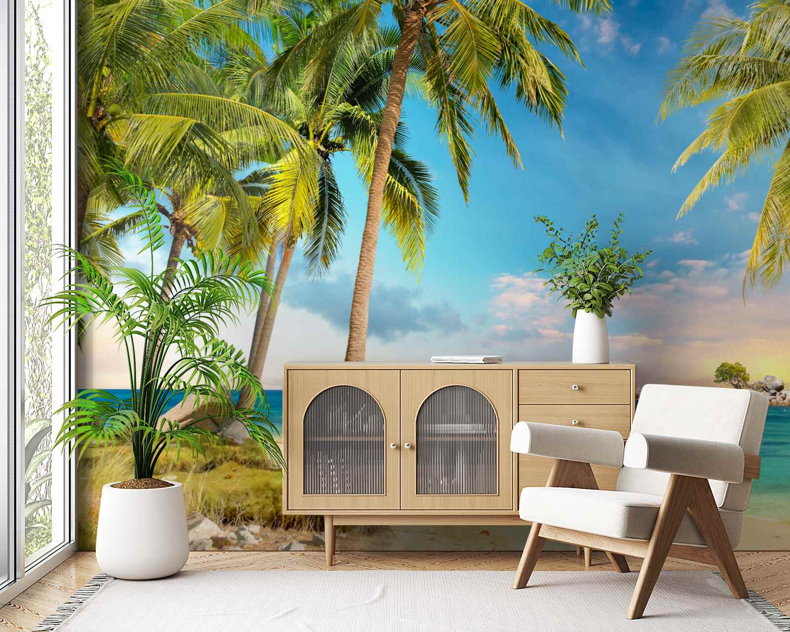 Fotobehang prachtig uitzicht op zee