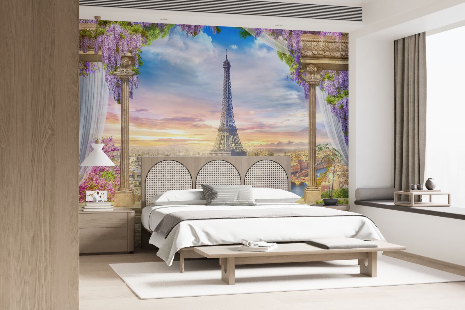 Fotobehang prachtig uitzicht op de eiffeltoren