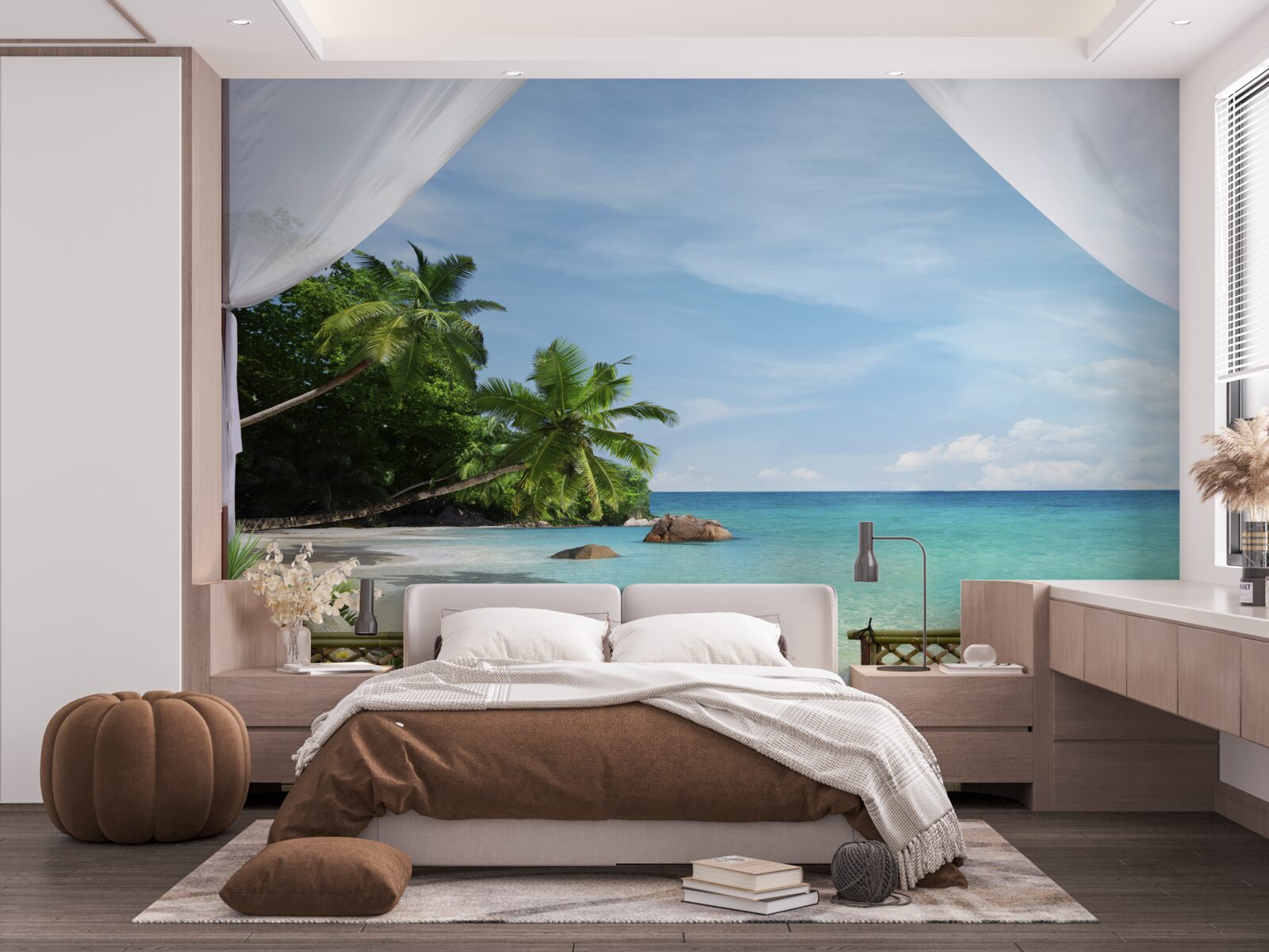 Fotobehang toegang tot het strand en de kust