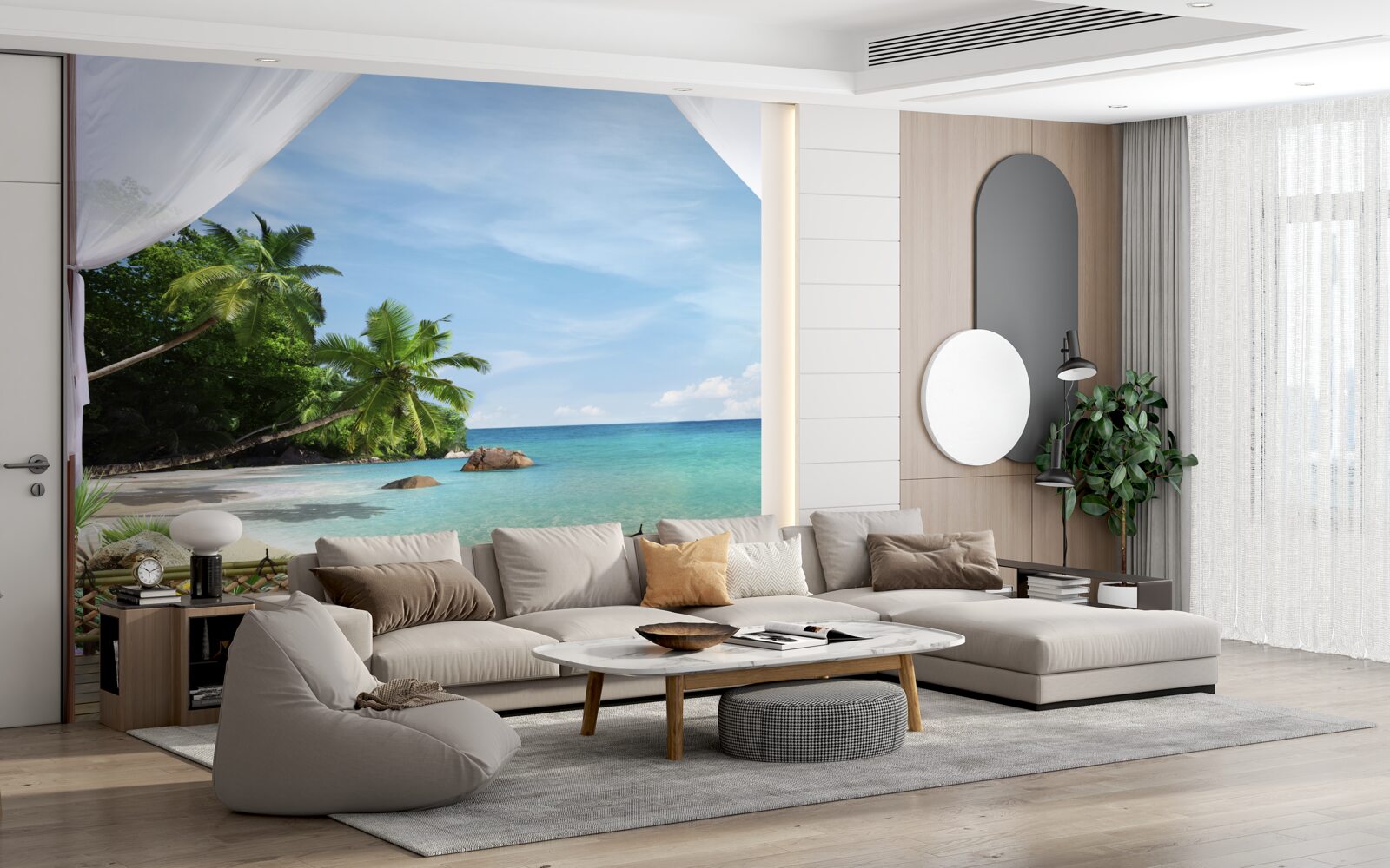 Fotobehang toegang tot het strand en de kust