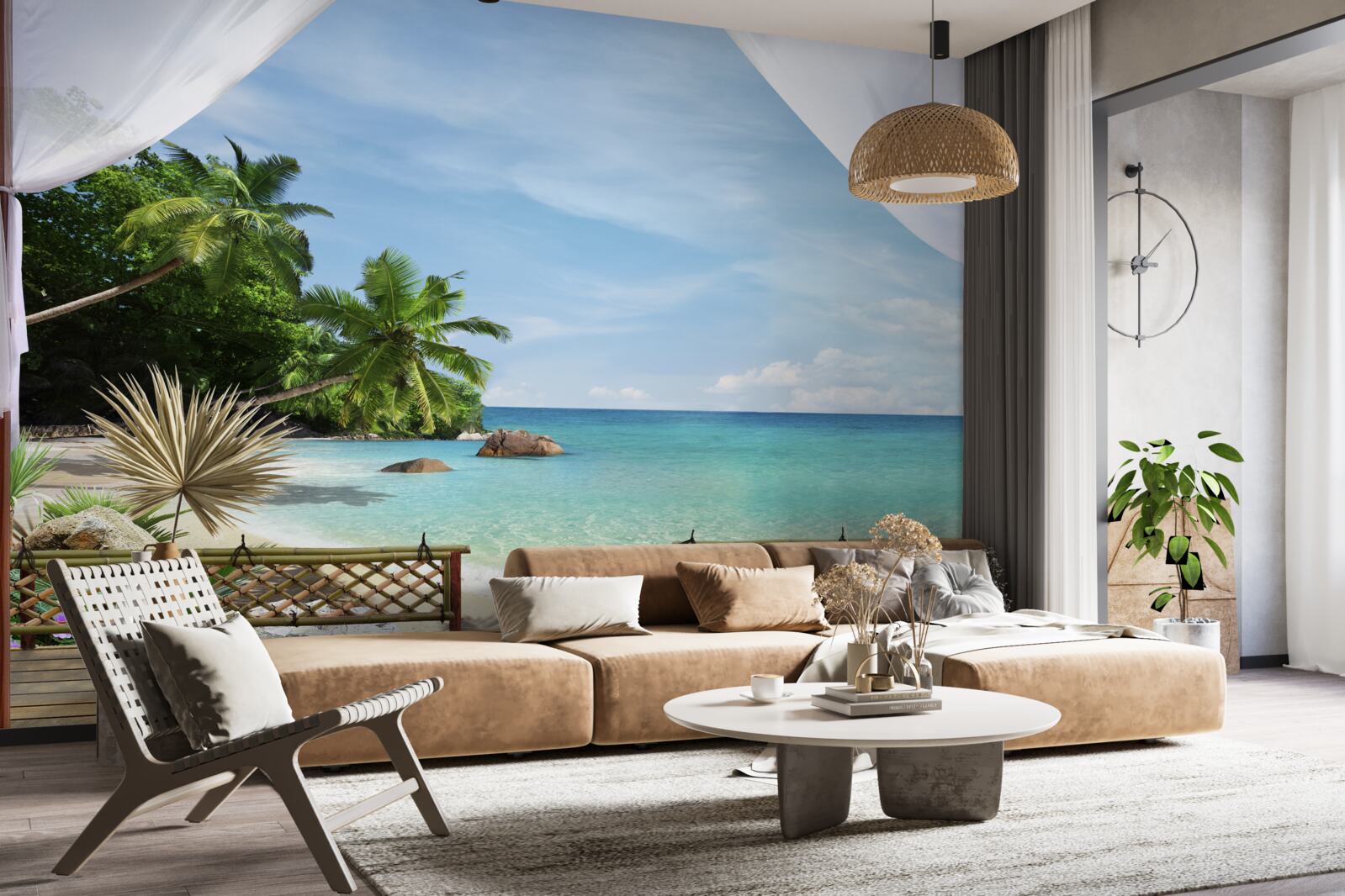 Fotobehang toegang tot het strand en de kust