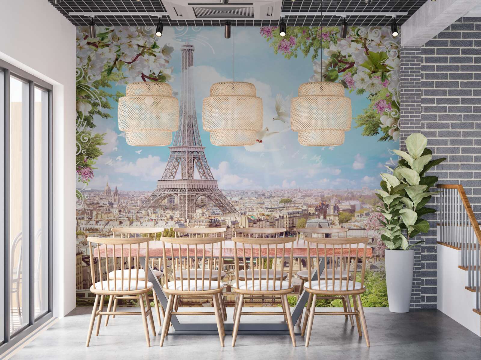 Fotobehang de gratie en charme van parijs