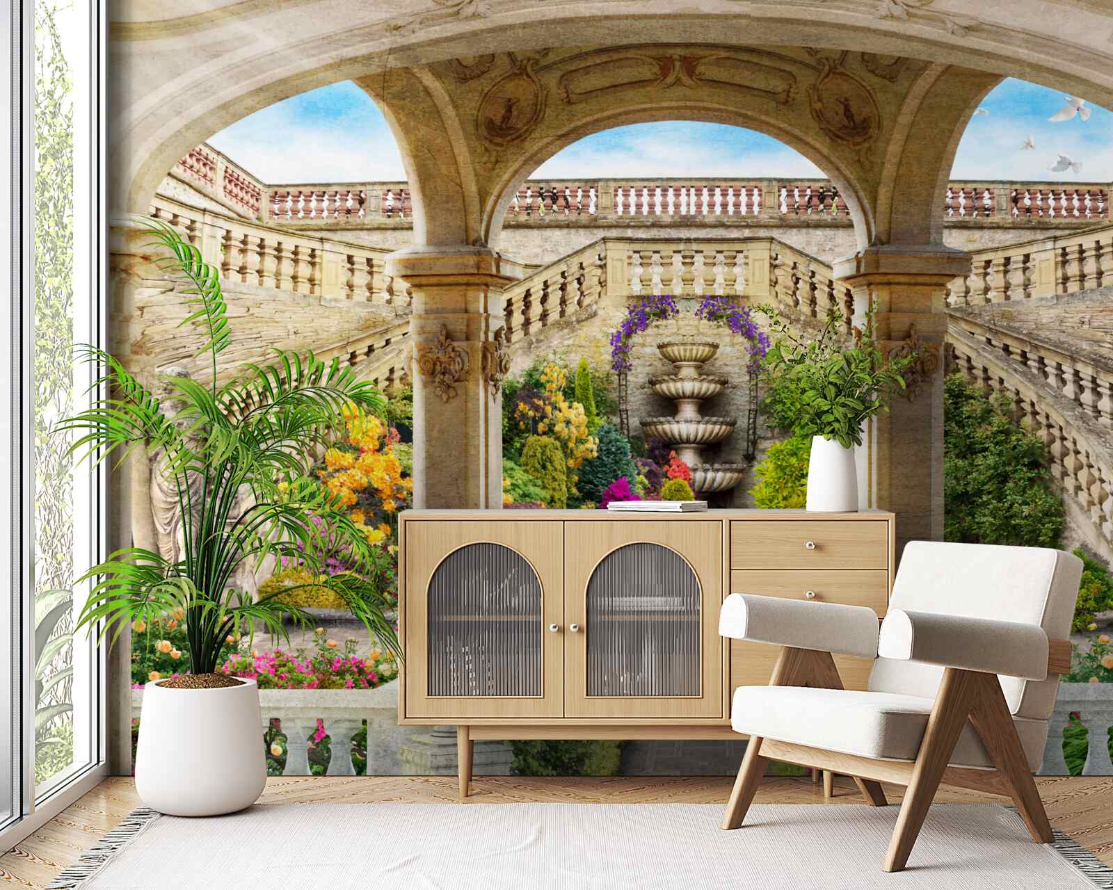 Fotobehang deze fontein met zijn prachtige beelden