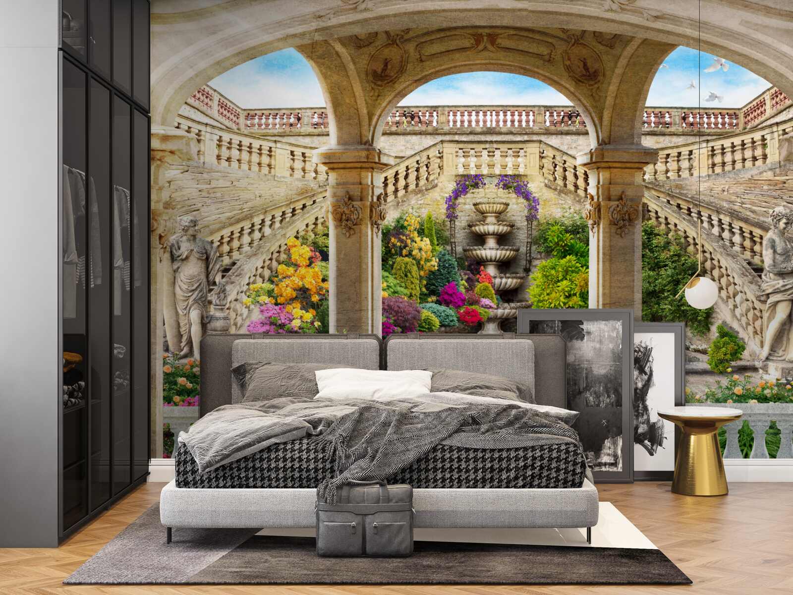 Fotobehang deze fontein met zijn prachtige beelden