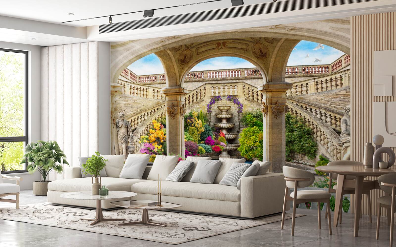 Fotobehang deze fontein met zijn prachtige beelden