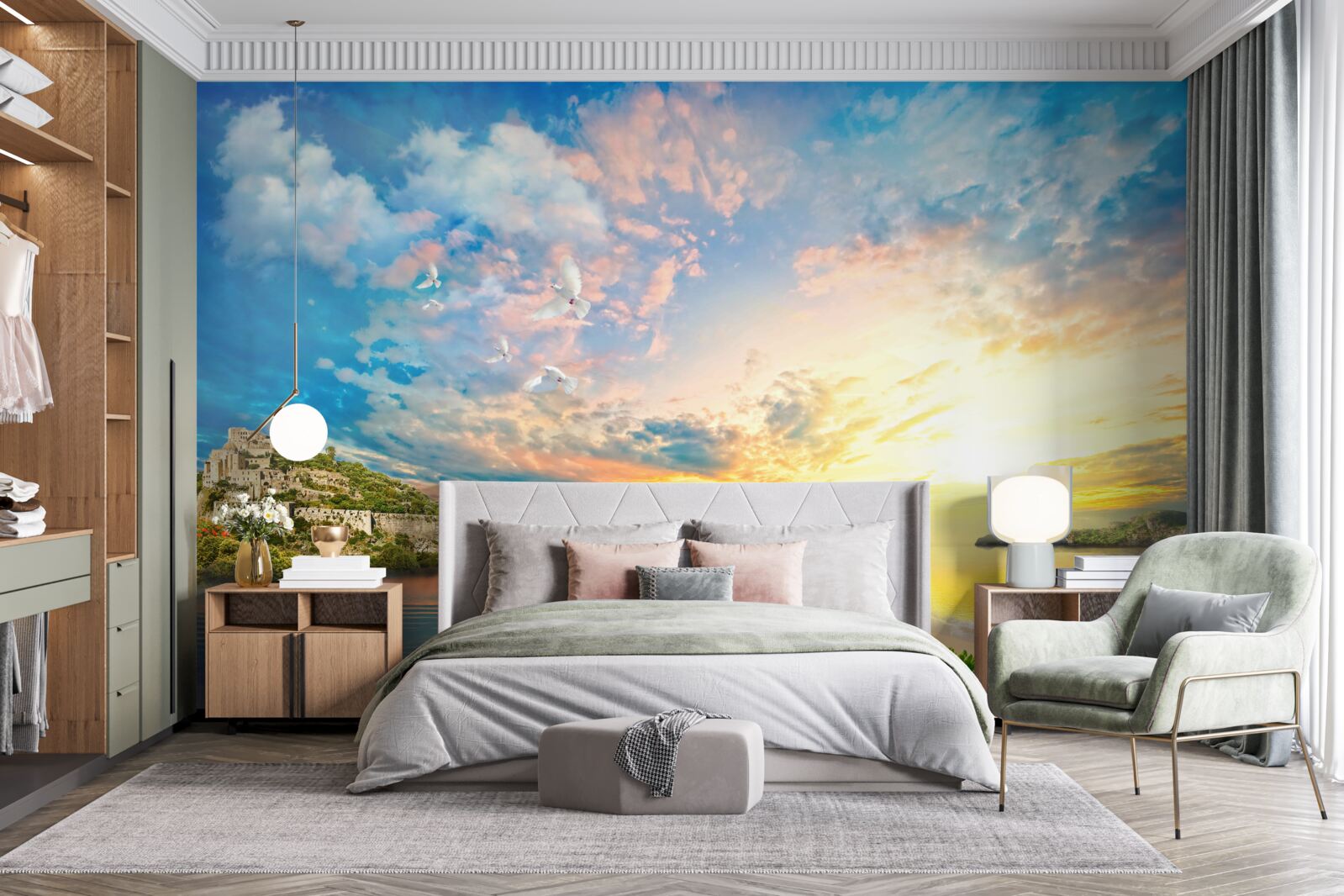 Fotobehang dolfijnen komen uit het water