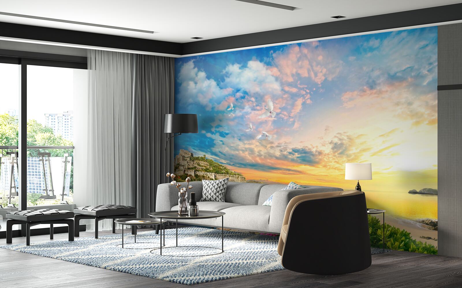 Fotobehang dolfijnen komen uit het water