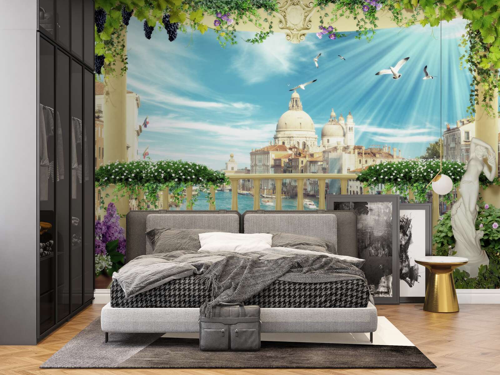 Fotobehang balkonuitzicht op de grandeur van Venetië