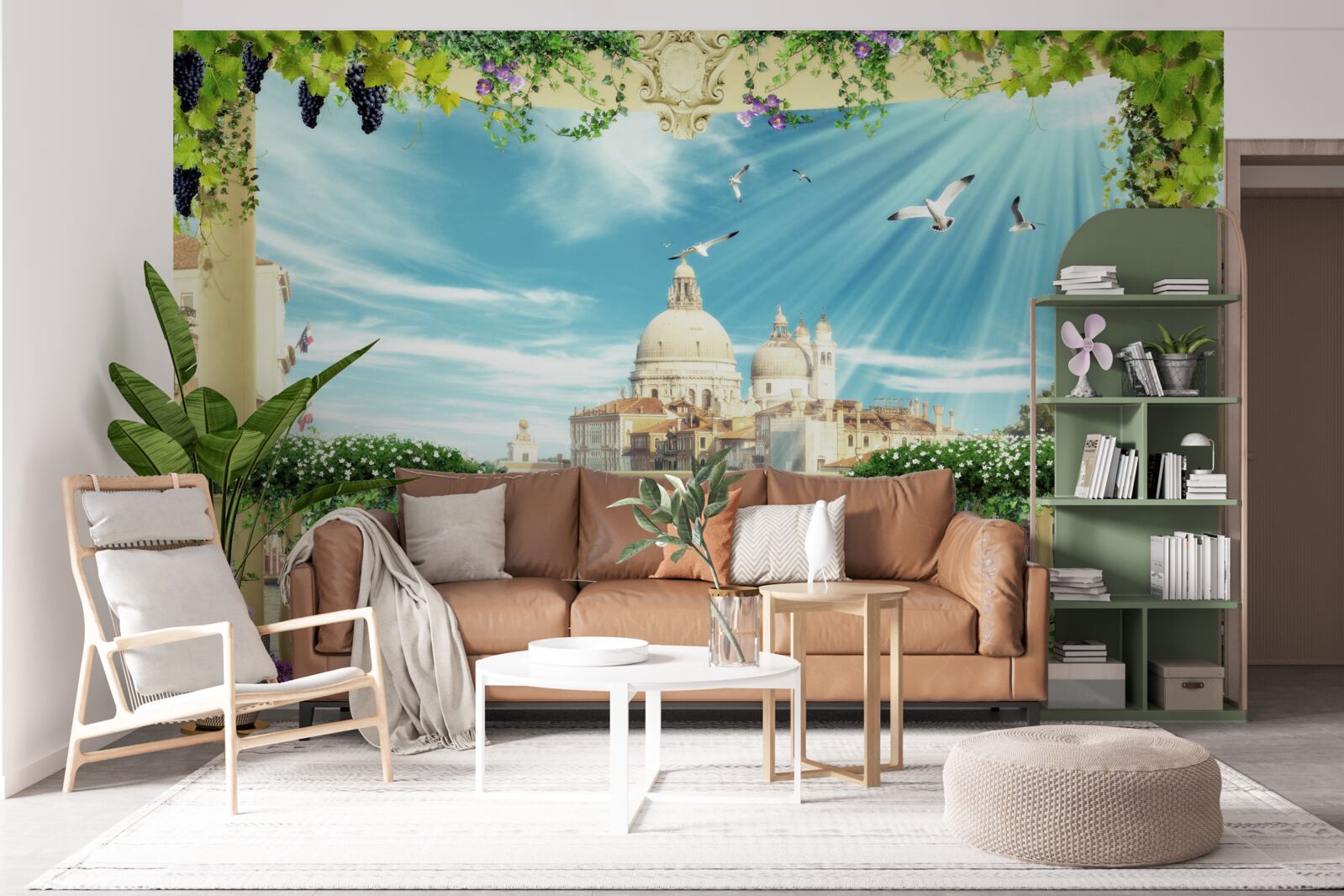 Fotobehang balkonuitzicht op de grandeur van Venetië