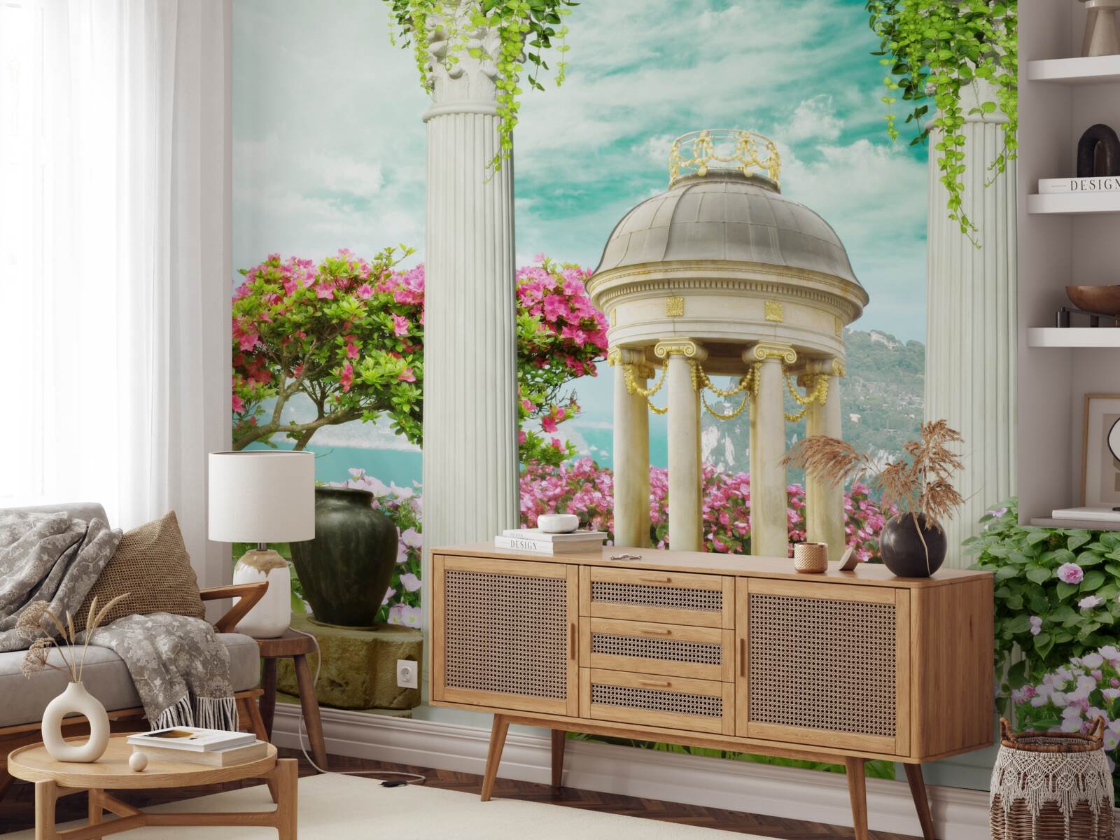 Fotobehang verbazingwekkende historische fontein