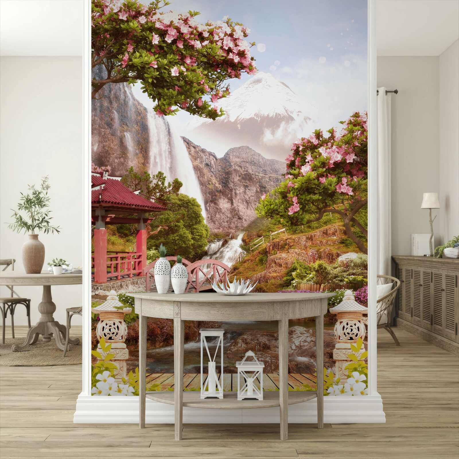 Fotobehang een tuin vol Chinese schoonheid