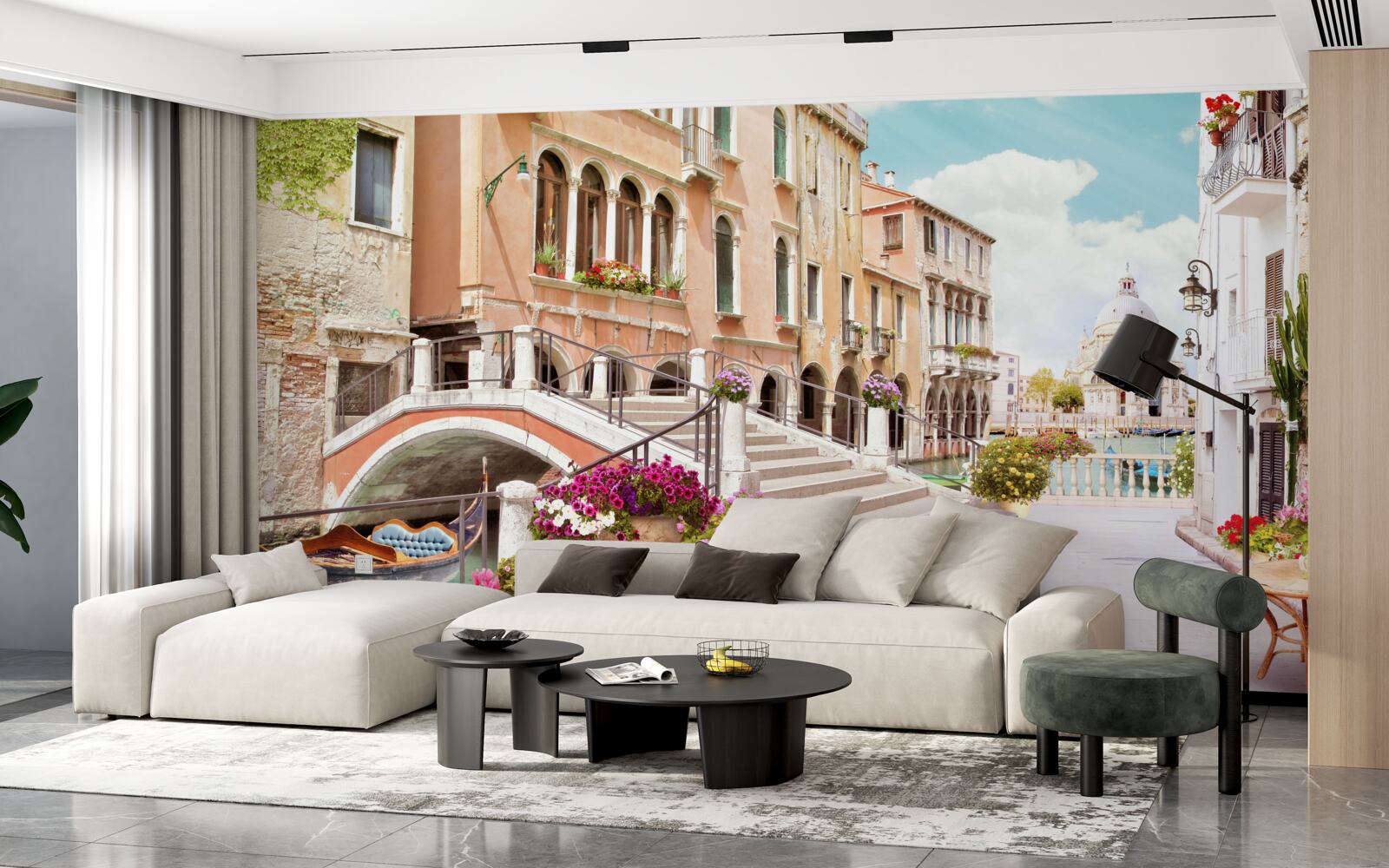 Fotobehang huizen in venice