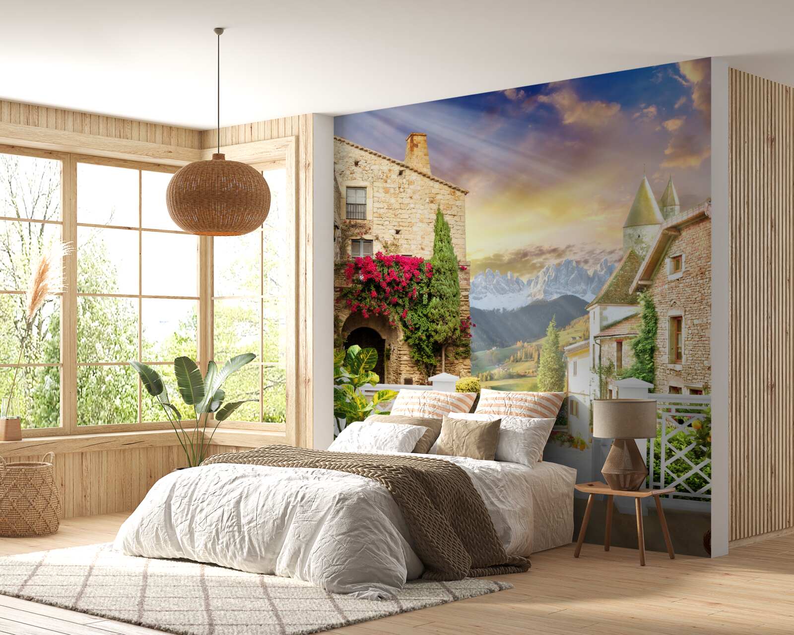 Fotobehang veranda in provençaalse stijl