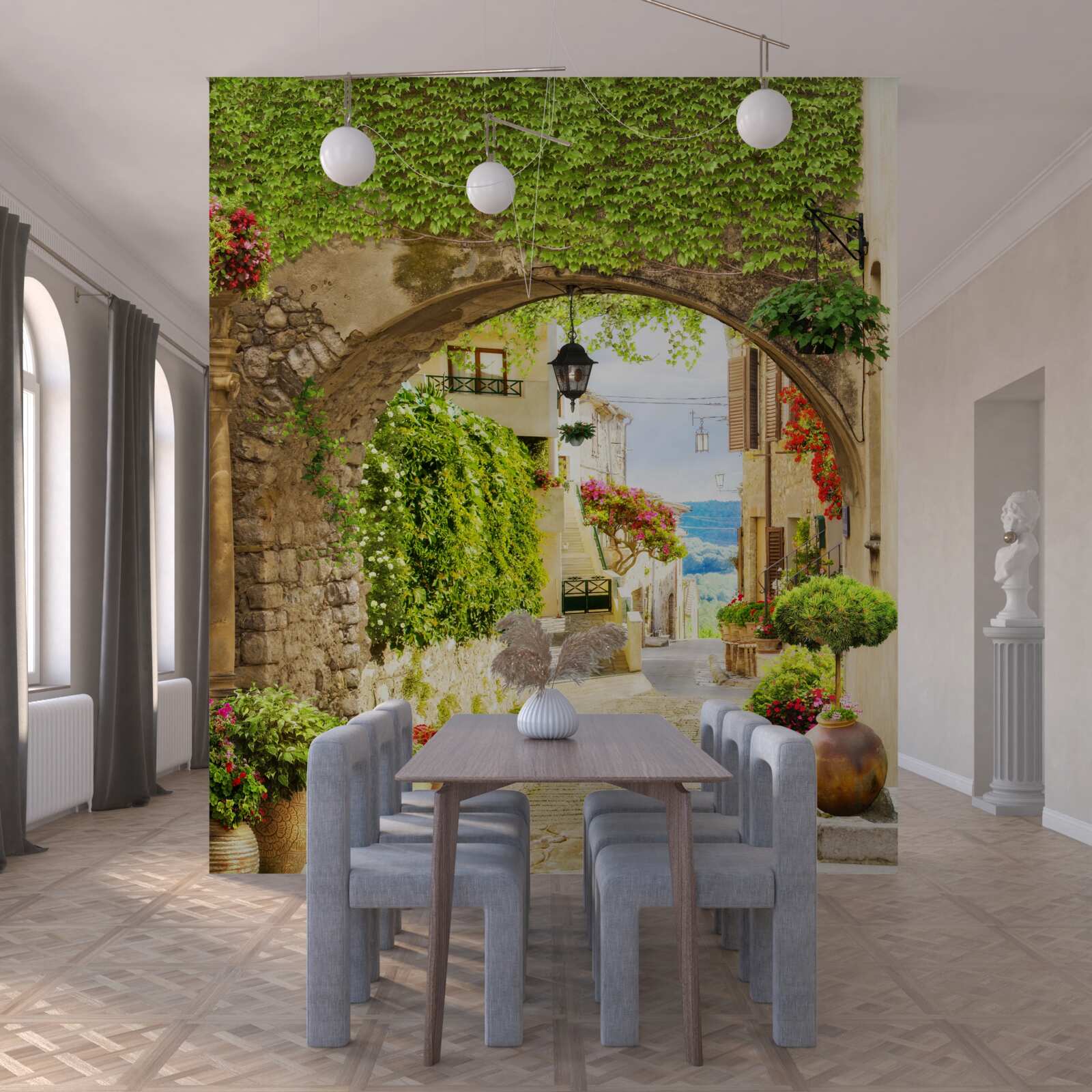 Fotobehang pad van de laan naar de zee