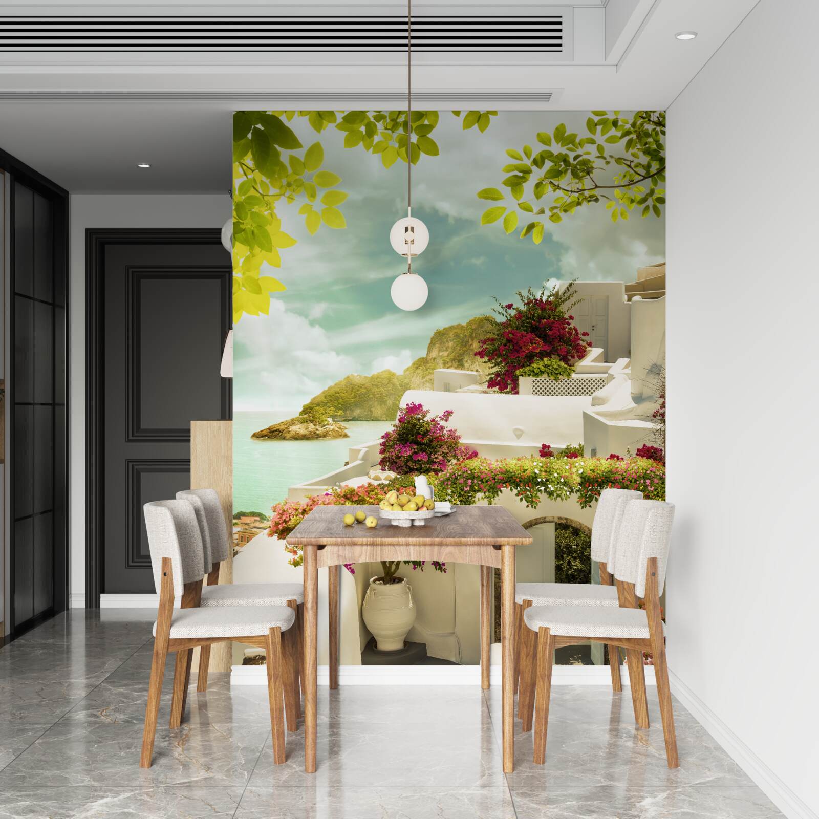 Fotobehang witte griekse gebouwen