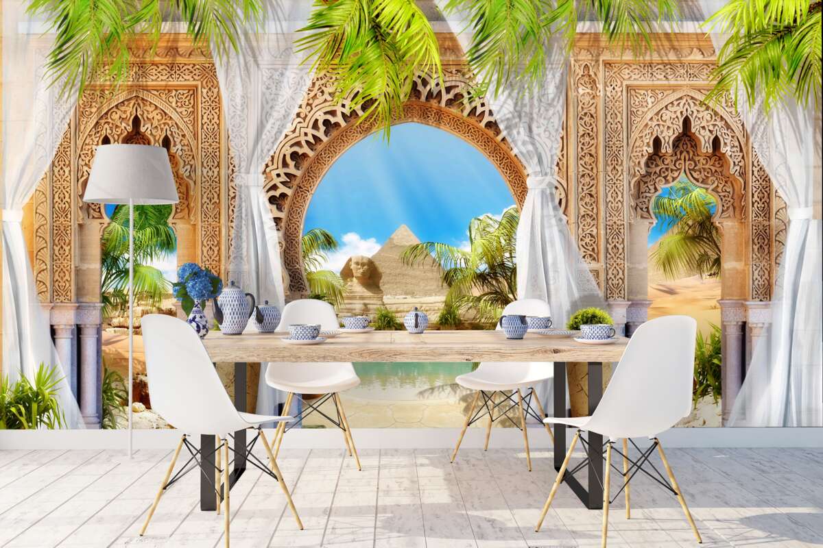 Fotobehang paleis in oosterse stijl