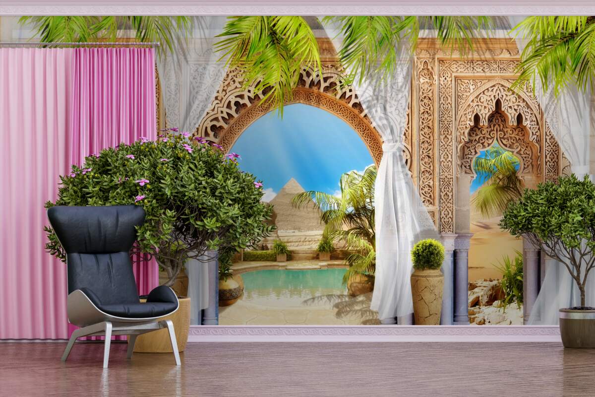 Fotobehang paleis in oosterse stijl